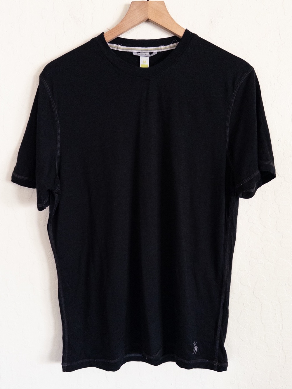 Smartwool Men’s 100% Merino Wool Short Sleeve Crewneck T-Shirt Medium Black